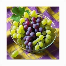 Grapes In A Bowl 2 Canvas Print