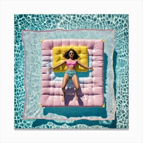 Swimming Art Print (23) Canvas Print