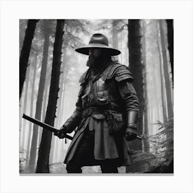 Hunter In The Woods Canvas Print