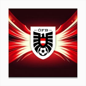 Austria National Football Team Logo Wall Art 18 Canvas Print