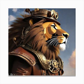Steampunk Lion 2 Canvas Print