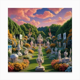 Garden Of Flowers Canvas Print