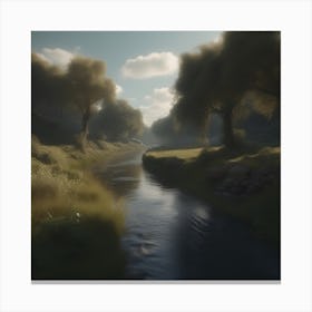 River In The Woods 24 Canvas Print