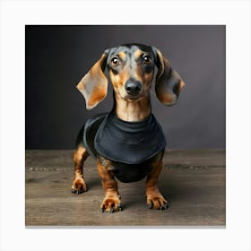 Black Dachshund Canvas Print