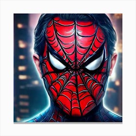 Scary Spiderman Face Paint 2 Canvas Print