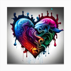 Colorful Heart 1 Canvas Print