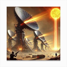 A Dramatic Scene Of The Solar Beams Canvas Print