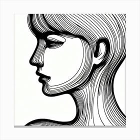 Profile Of A Woman Canvas Print