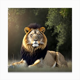 Lion Notice Canvas Print