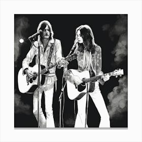 Gram & Emmylou: Cosmic American Music Canvas Print