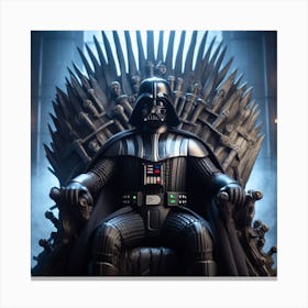 Darth Vader Sitting On The Iron Throne Star Wars Game Of Thrones Art Print Canvas Print