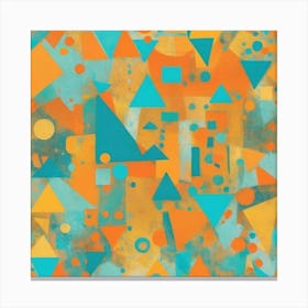 Cute Colorful Aesthetic Abstract Geometric In Bright O 3 Canvas Print