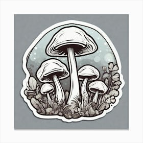 Mushroom In The Forest Canvas Print