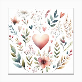 Love and Heart Valentine's Day 6 Canvas Print