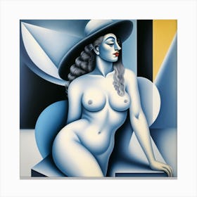 Nude blue 2 Canvas Print