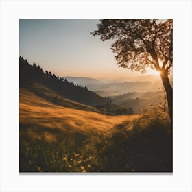 Sunset In The Mountains 6 Canvas Print