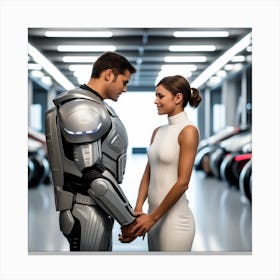 Futuristic Couple 163 Canvas Print