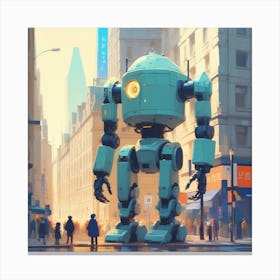 Robot City 12 Canvas Print