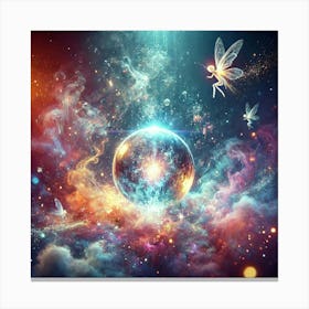 Fairies In Space Canvas Print