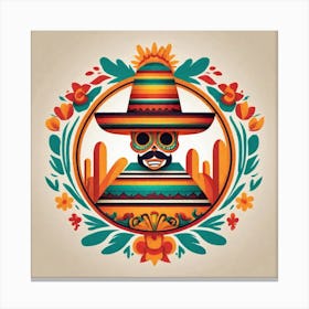 Mexican Skull 76 Canvas Print