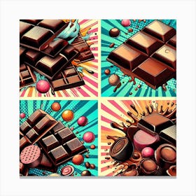 Pieces of Chocolate, Pop Art Canvas Print