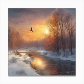 Winter In The Forest Canvas Print