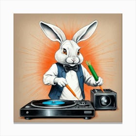 Bunny Dj 2 Canvas Print