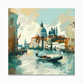 A Venice With Grand Canal Expressive Strokes Ill 1720475032 2 Canvas Print