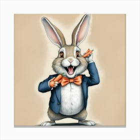 Rabbit In A Suit 46 Canvas Print