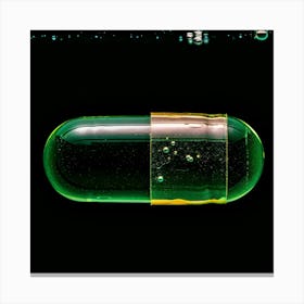 Green Pill Canvas Print