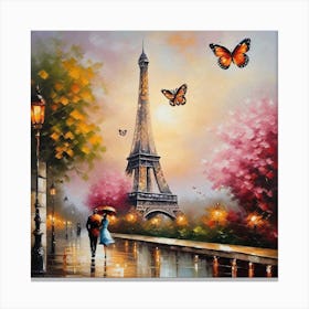 Paris In The Rain 2 Canvas Print