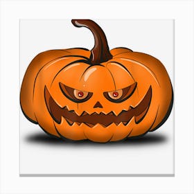 Scary Carved Pumpkin Face Jack O Lantern Halloween Costume Canvas Print