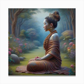 Buddha In The Forest Canvas Print