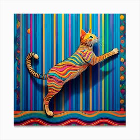 Rainbow Cat Canvas Print