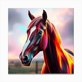 Horse In Copel - Creative Portrait Canvas Print