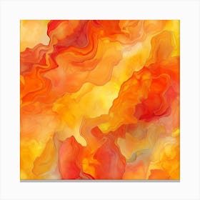 Flowing Orange Fall Alcohol Ink 8 Stampe su tela