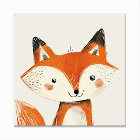 Charming Illustration Fox 2 Canvas Print