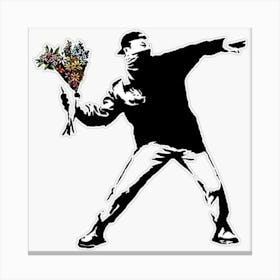 Flowers - Banksy Canvas Print