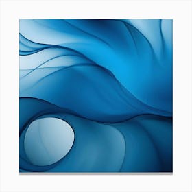 Abstract Blue Wave 3 Canvas Print