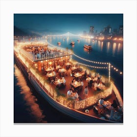 Night On The River Canvas Print