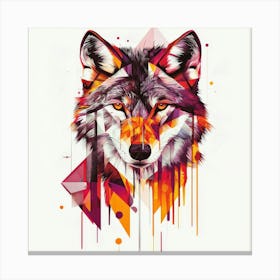 Abstract Wolf 2 Canvas Print