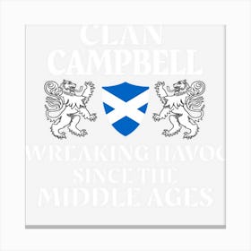 Campbell Scottish Family Clan Scotland Name Lion Canvas Print