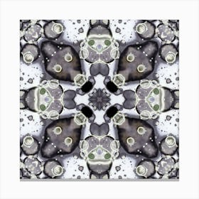 Gray Pattern Alcohol Ink Canvas Print