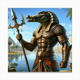 Sobek Warrior Grandeur Canvas Print