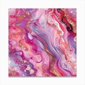 Pink And Gold Abstract Painting 1 Canvas Print