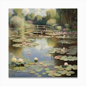 Water Lily Pond Claude Monet Art Print 1 Canvas Print