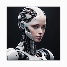 Cyborg Woman 57 Canvas Print