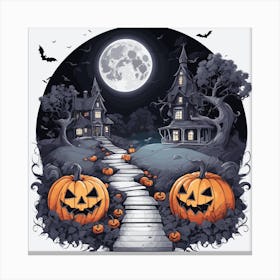 Halloween Pumpkins Canvas Print