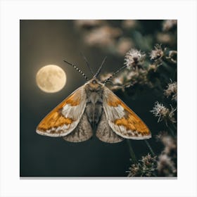 Moonlight Moth 1 Canvas Print