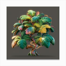 Dynamic Foliage Dance Canvas Print